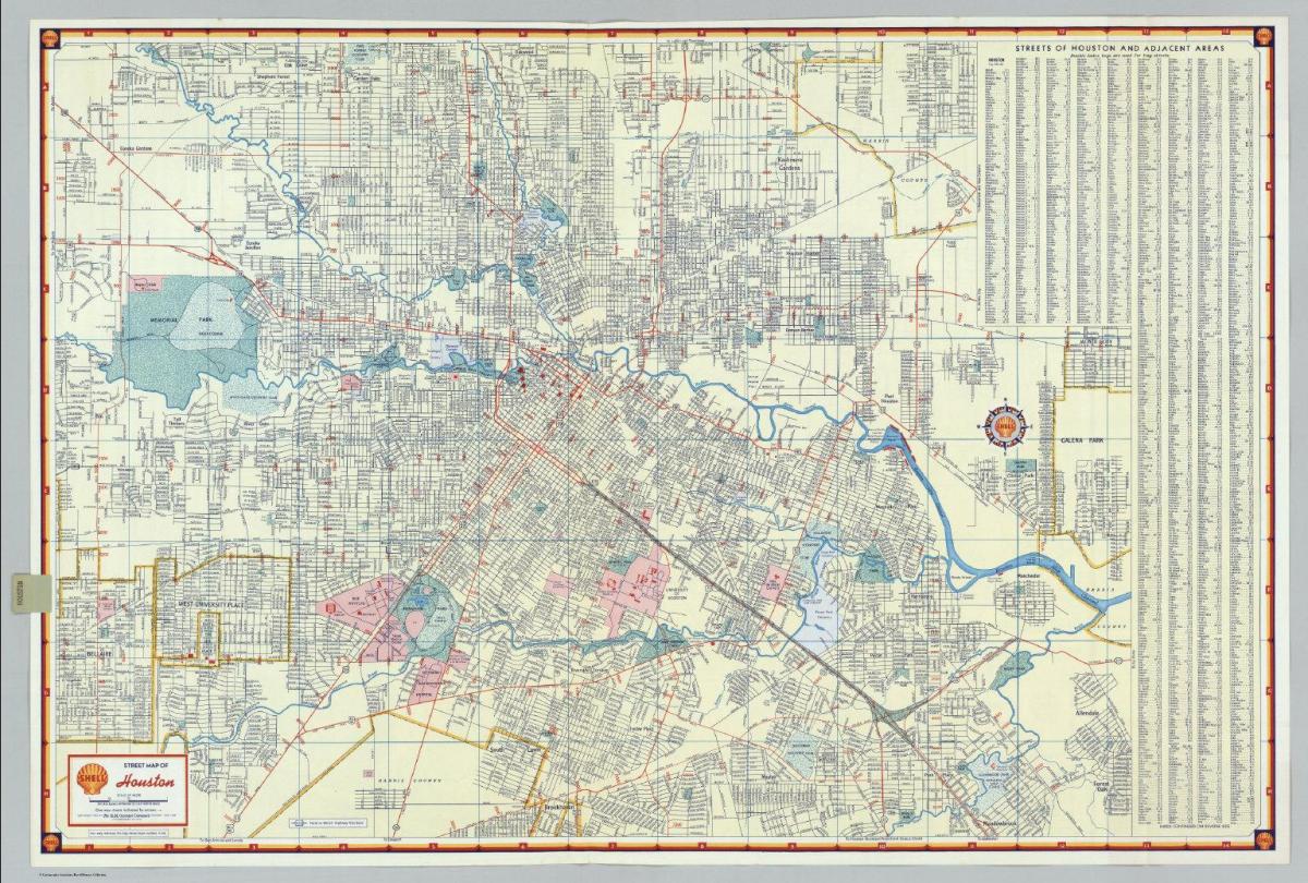 mapa de calle de Houston