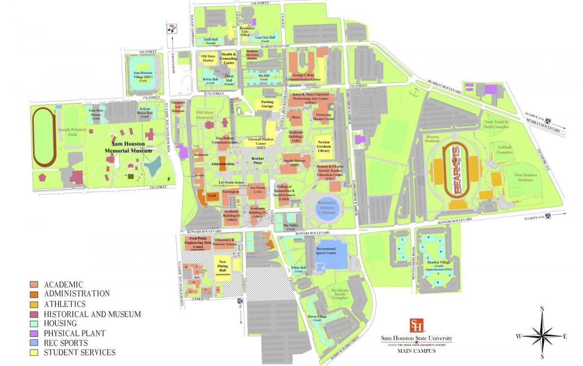 la universidad de Houston mapa