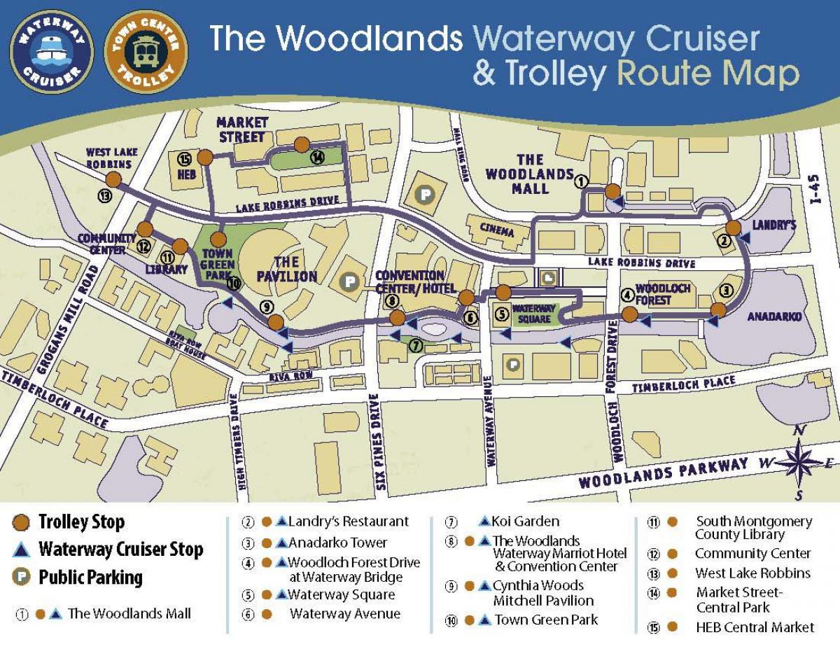 el Woodlands mall mapa