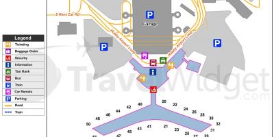 Mapa de aeropuerto de Houston