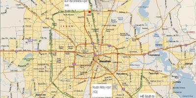 Mapa del área metropolitana de Houston