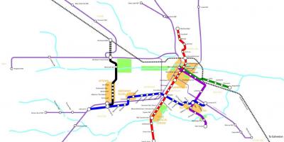 Tren de Metro Houston mapa