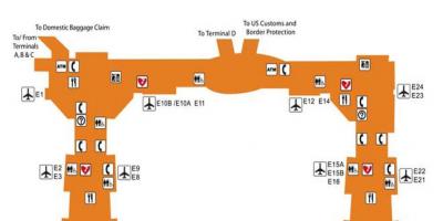 Houston aeropuerto terminal e mapa