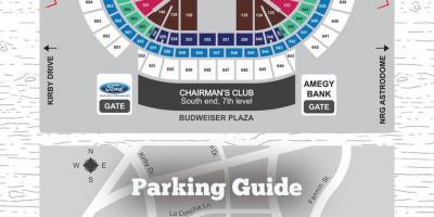 El Reliant stadium de estacionamiento mapa