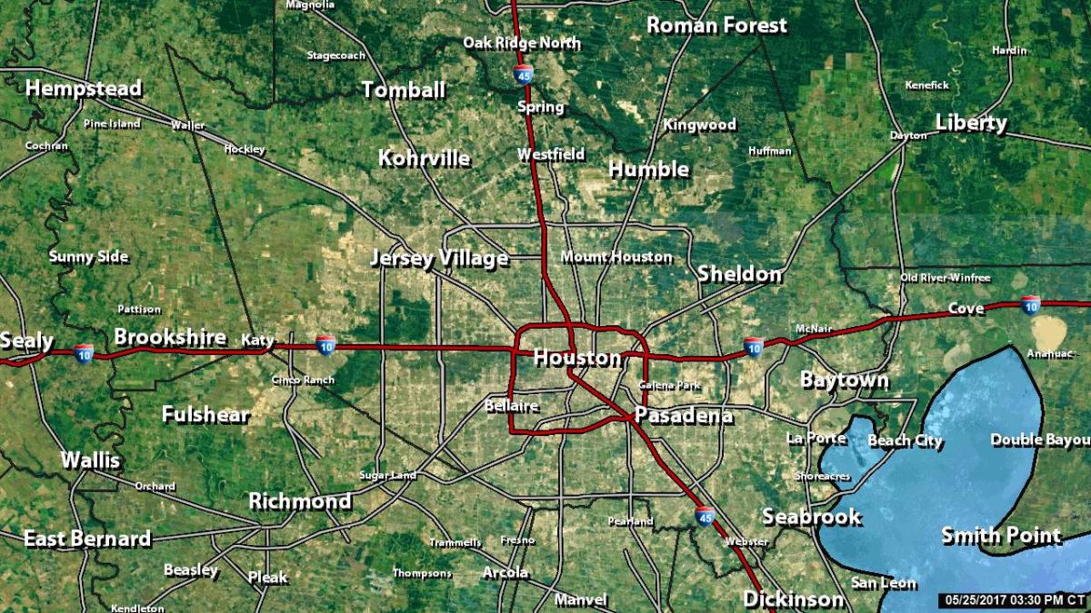 mapa de radar de Houston