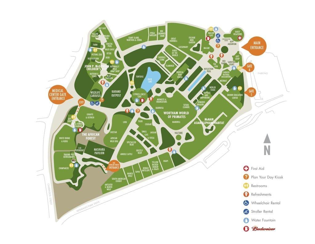 mapa del zoológico de Houston