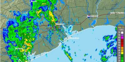 La lluvia mapa de Houston