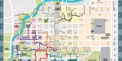 El centro de Houston túnel mapa