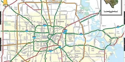 La ciudad de Houston mapa