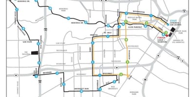 Mapa de la maratón de Houston