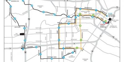 Mapa de la maratón de Houston